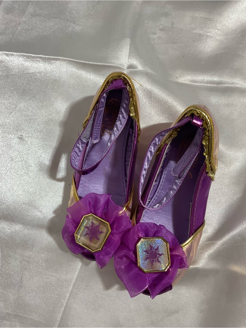 Purple Floral Accent kid's Ballet Flats